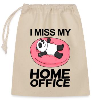 Home Office Miss Humor Funny - Closable cotton gift bag (25x30cm) - nature - Front