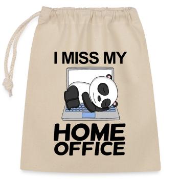 Bureau à domicile Miss Humour Drôle - Sac cadeau en coton avec cordon (25 x 30 cm) - nature - Devant