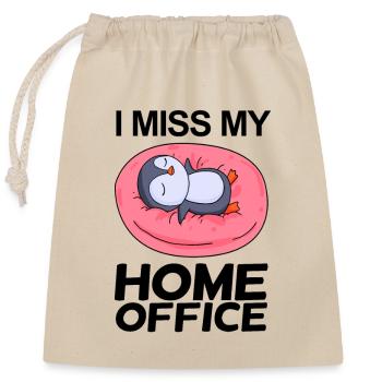 Bureau à domicile Miss Humour Drôle - Sac cadeau en coton avec cordon (25 x 30 cm) - nature - Devant
