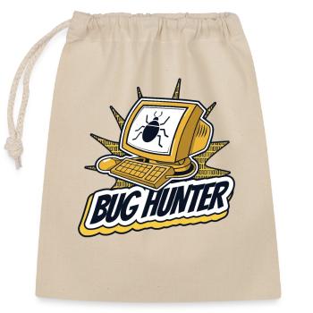 Bug Hunter Ingénieur logiciel Développeur Codeur - Sac cadeau en coton avec cordon (25 x 30 cm) - nature - Devant