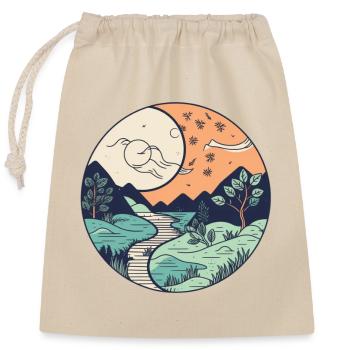 wonderful nature - Closable cotton gift bag (25x30cm) - nature - Front