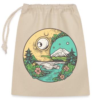 wonderful nature - Closable cotton gift bag (25x30cm) - nature - Front
