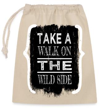 Camping-car drôle d’ours Camping Citation Blagues - Sac cadeau en coton avec cordon (25 x 30 cm) - nature - Devant