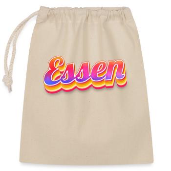Essenerin Essener Essen - Closable cotton gift bag (25x30cm) - nature - Front