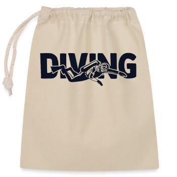 Diving Goggles Diving Mask Diving Fins - Closable cotton gift bag (25x30cm) - nature - Front