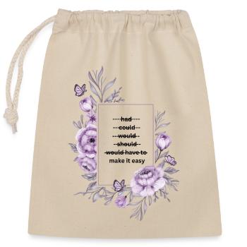 Modern Design - Closable cotton gift bag (25x30cm) - nature - Front