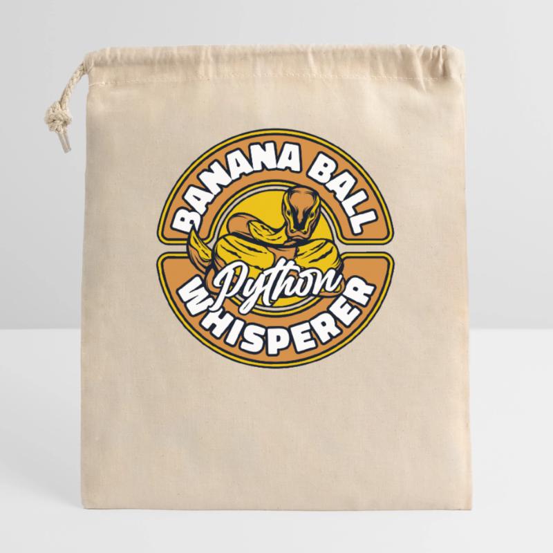 Boule de banane Python Chuchoter Python Boule de banane Sac cadeau en coton avec cordon (25 x 30 cm)