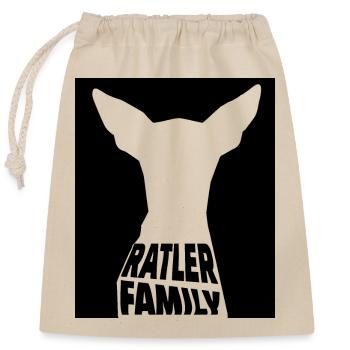 Familie Ratler - Verschließbarer Geschenkbeutel aus Baumwolle (25x30cm) - Natur - Vorne