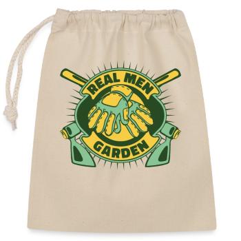 Real Men Garden Allotment Garden - Closable cotton gift bag (25x30cm) - nature - Front