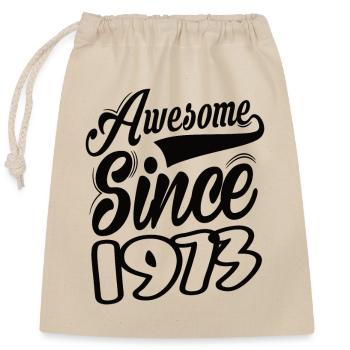Awesome Since 1973 - Verschließbarer Geschenkbeutel aus Baumwolle (25x30cm) - Natur - Vorne