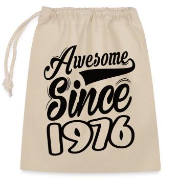 Awesome Since 1976 - Verschließbarer Geschenkbeutel aus Baumwolle (25x30cm) - Natur - Vorne