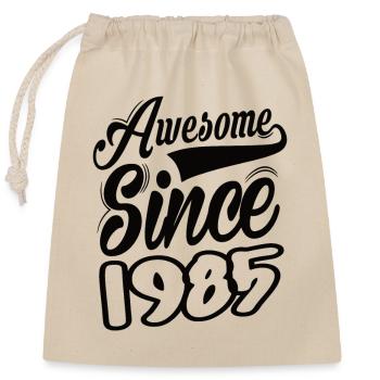 Awesome Since 1985 - Closable cotton gift bag (25x30cm) - nature - Front