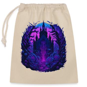 Château de Neon Roses Vaporwave - Sac cadeau en coton avec cordon (25 x 30 cm) - nature - Devant