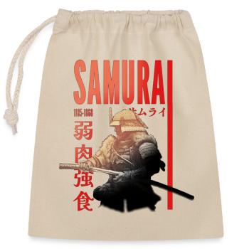 Samurai Warrior - Verschließbarer Geschenkbeutel aus Baumwolle (25x30cm) - Natur - Vorne