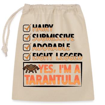 Tarantula - Closable cotton gift bag (25x30cm) - nature - Front