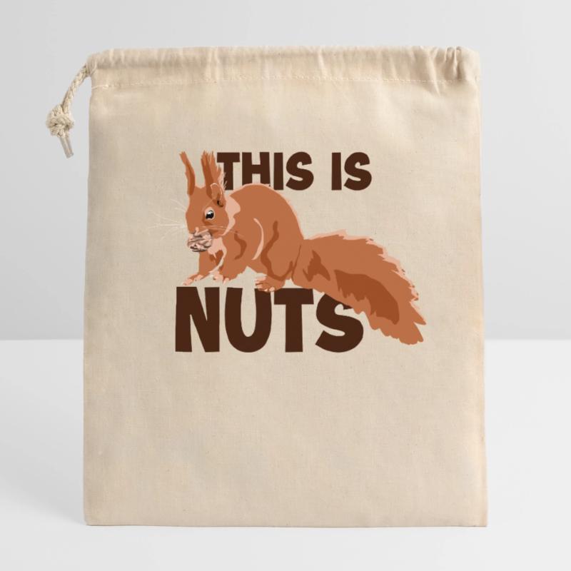 This Is Nuts Fox Squirrel Grey Squirrel Closable cotton gift bag (25x30cm)