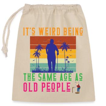 Parole irrévérencieuse d’un jeune aîné - Sac cadeau en coton avec cordon (25 x 30 cm) - nature - Devant