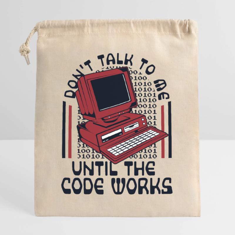 Jusqu’à ce que le codeur de l’ingénieur logiciel Code Works Sac cadeau en coton avec cordon (25 x 30 cm)
