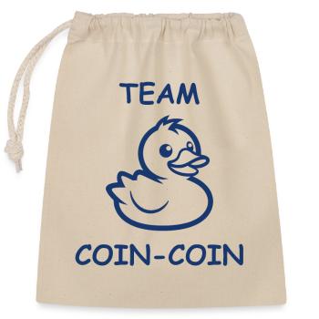 Coin coin - Sac cadeau en coton avec cordon (25 x 30 cm) - nature - Devant