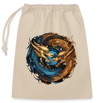 Dragon Tshirt Hommes Fantasy Apparel Animal, Autocollants - Sac cadeau en coton avec cordon (25 x 30 cm) - nature - Devant