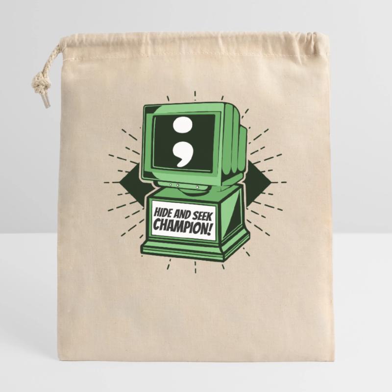 Hide And Seek Champion Software Engineer Coder Closable cotton gift bag (25x30cm)