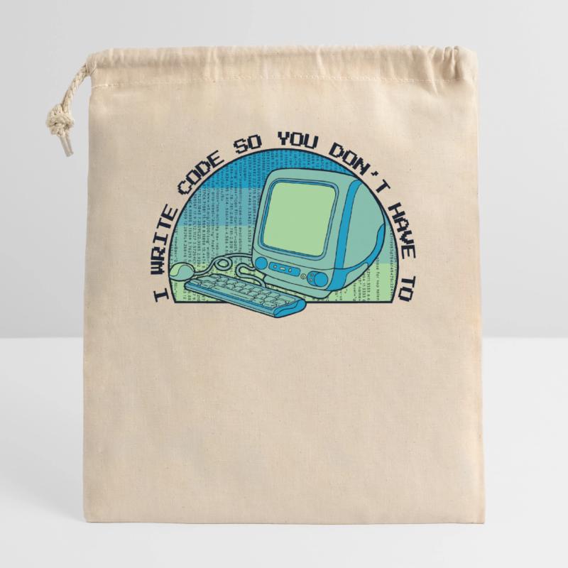 J’écris du code pour que vous n’ayez pas à développer Sac cadeau en coton avec cordon (25 x 30 cm)