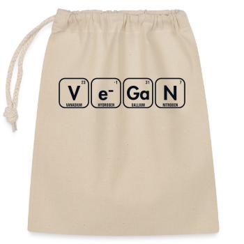 Vegan Tableau Périodique Des Éléments Vegans Vegan - Sac cadeau en coton avec cordon (25 x 30 cm) - nature - Devant