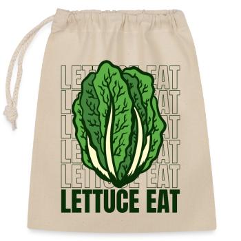 Salat Essen Vegan Vegan Pflanzlich Vegetarisch - Verschließbarer Geschenkbeutel aus Baumwolle (25x30cm) - Natur - Vorne