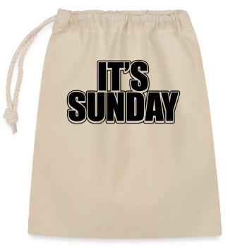 Funny Black Sunday Weekly Prank Day Cool Jokes Pun - Closable cotton gift bag (25x30cm) - nature - Front