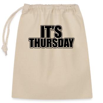 Funny Black Thursday Weekly Prank Day Cool Jokes - Closable cotton gift bag (25x30cm) - nature - Front
