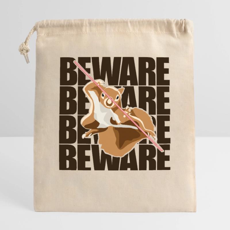 Beware Grey Squirrel Squirrel Fox Squirrel Closable cotton gift bag (25x30cm)