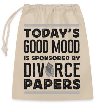 Happy Divorce Party Today's Good - Verschließbarer Geschenkbeutel aus Baumwolle (25x30cm) - Natur - Vorne