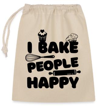 Baker Confectioner Bakery Bakery Confectionery - Closable cotton gift bag (25x30cm) - nature - Front