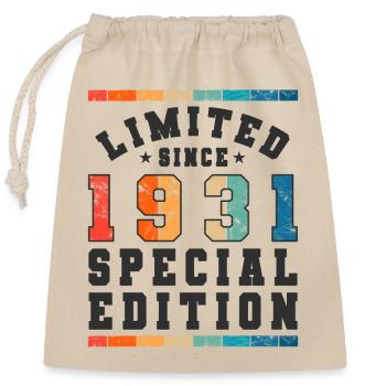 Limited Edition since 1931 Birthday Gift - Closable cotton gift bag (25x30cm) - nature - Front