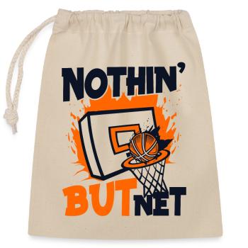 Nothing But Net Basketballer Basketballkorb - Verschließbarer Geschenkbeutel aus Baumwolle (25x30cm) - Natur - Vorne