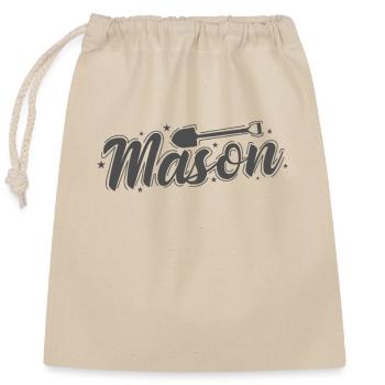 Mason Life Craft Vocation - Closable cotton gift bag (25x30cm) - nature - Front
