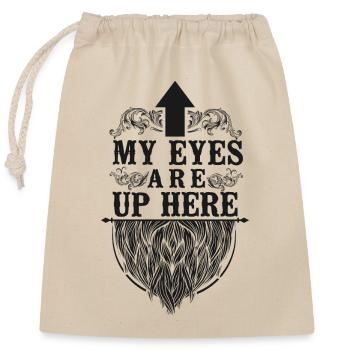 Beard Lover Bearded Man My Eyes - Closable cotton gift bag (25x30cm) - nature - Front