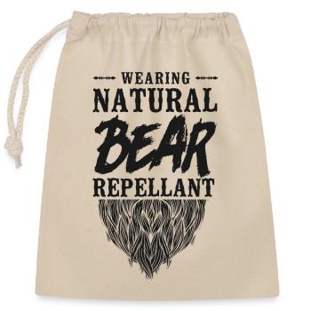 Beard Lover Bearded Man Wearing My - Closable cotton gift bag (25x30cm) - nature - Front