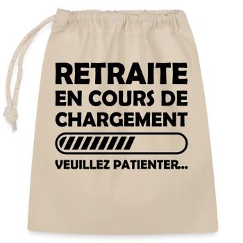 Retraite en cours de chargement - Sac cadeau en coton avec cordon (25 x 30 cm) - nature - Devant