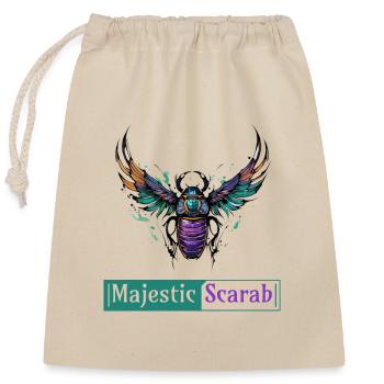 Majestätischer Skarabäus - Symbol für Macht und Schutz - Verschließbarer Geschenkbeutel aus Baumwolle (25x30cm) - Natur - Vorne