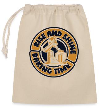 Rise And Shine Baking Time Hobby Bakery - Closable cotton gift bag (25x30cm) - nature - Front