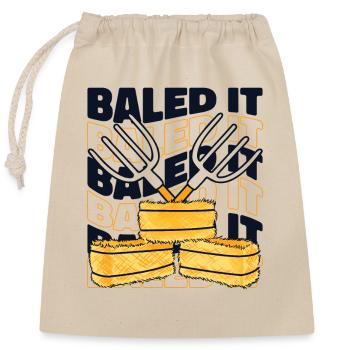 Baled It Agriculture Agriculteur biologique Agriculteur - Sac cadeau en coton avec cordon (25 x 30 cm) - nature - Devant
