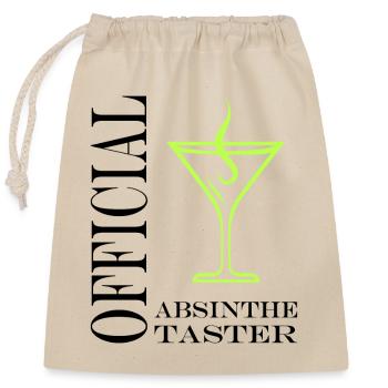 Official absinthe taster - Closable cotton gift bag (25x30cm) - nature - Front