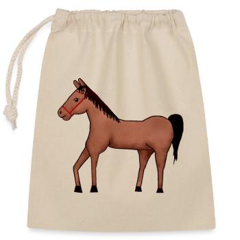 Ranch Far West Western équitation chevaux Cowboy - Sac cadeau en coton avec cordon (25 x 30 cm) - nature - Devant