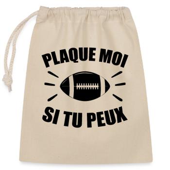 Rugby - Rugby Sport - Rugby Humour - Sac cadeau en coton avec cordon (25 x 30 cm) - nature - Devant