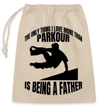Parkour Runner Sports Extrêmes Cadeau Parkour Runner - Sac cadeau en coton avec cordon (25 x 30 cm) - nature - Devant