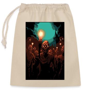 Parodie des Zombie Lynchmob - Verschließbarer Geschenkbeutel aus Baumwolle (25x30cm) - Natur - Vorne