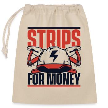 Strips For Money Electrical Engineer Electronics Technician - Closable cotton gift bag (25x30cm) - nature - Front
