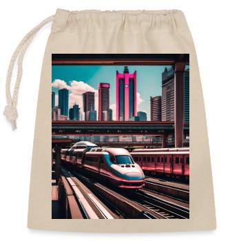 Tokyo Station - Closable cotton gift bag (25x30cm) - nature - Front