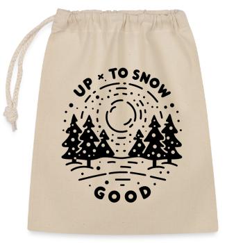 Jusqu’à la neige Bon - Sac cadeau en coton avec cordon (25 x 30 cm) - nature - Devant